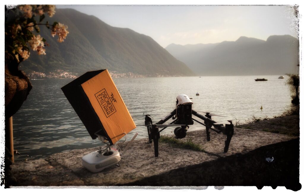 DJI Inspire con sensore RAW professionale per riprese aeree di alta qualità - Droneria Emiliana fotografia con drone
